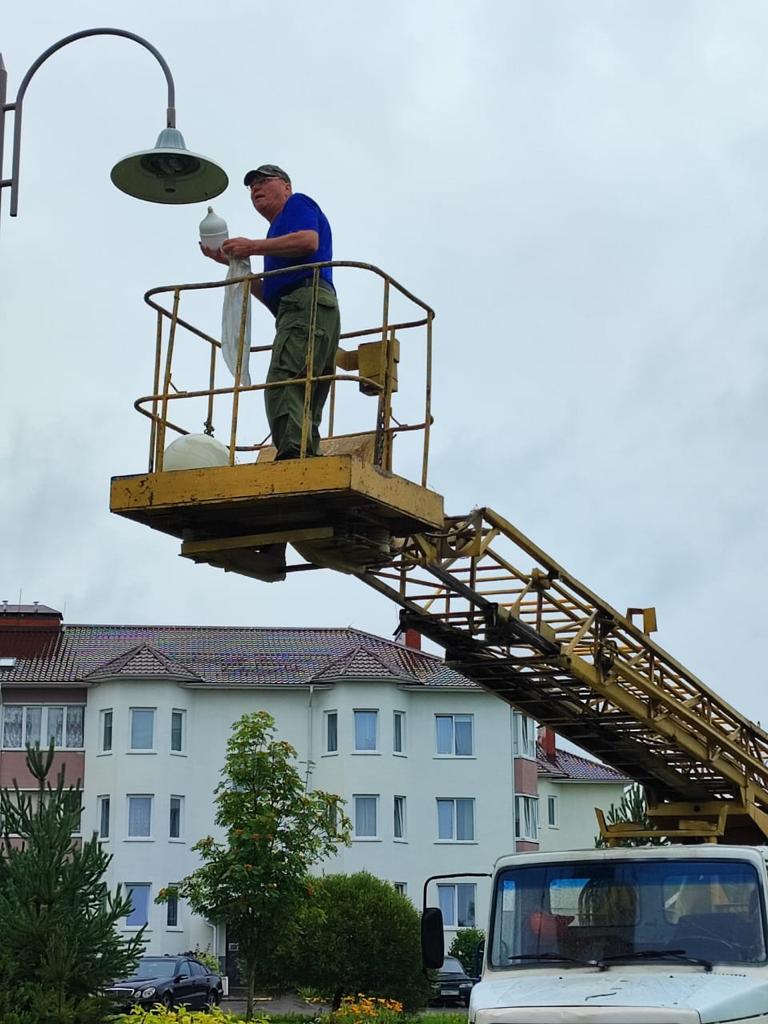 Замена ламп уличного освещения. — ЖКХ ГОРОДА ЧЕХОВ